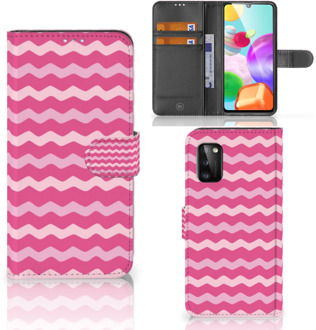 B2Ctelecom Hoesje ontwerpen Samsung Galaxy A41 GSM Hoesje ontwerpen Waves Pink