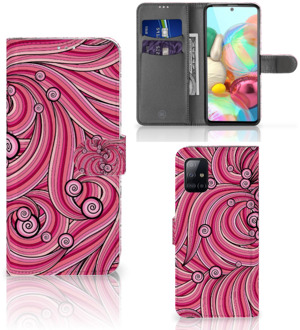 B2Ctelecom Hoesje ontwerpen Samsung Galaxy A71 GSM Hoesje Swirl Pink