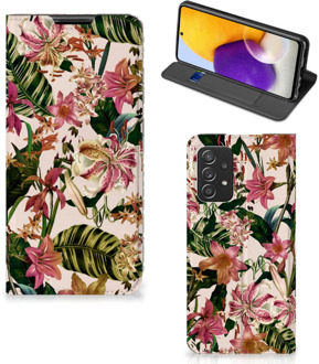 B2Ctelecom Hoesje ontwerpen Samsung Galaxy A72 (5G/4G) Smart Cover Valentijn Cadeautje Vrouw Bloemen