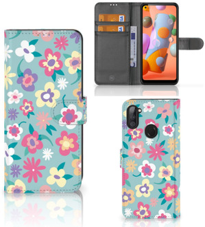 B2Ctelecom Hoesje ontwerpen Samsung Galaxy M11 | A11 GSM Cover Flower Power