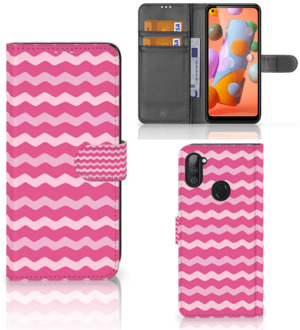 B2Ctelecom Hoesje ontwerpen Samsung Galaxy M11 | A11 GSM Hoesje ontwerpen Waves Pink