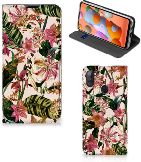 B2Ctelecom Hoesje ontwerpen Samsung Galaxy M11 | A11 Smart Cover Valentijn Cadeautje Vrouw Bloemen