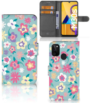 B2Ctelecom Hoesje ontwerpen Samsung Galaxy M21 GSM Hoesje Flower Power