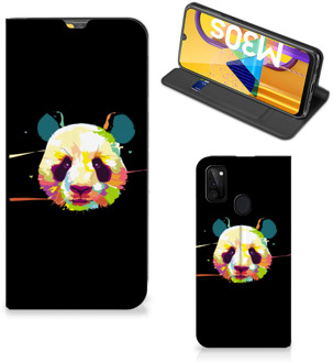 B2Ctelecom Hoesje ontwerpen Samsung Galaxy M21 Telefoontas Sinterklaas Cadeautje Panda Color