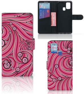 B2Ctelecom Hoesje ontwerpen Samsung Galaxy M31 GSM Hoesje Swirl Pink