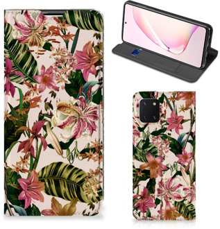 B2Ctelecom Hoesje ontwerpen Samsung Galaxy Note 10 Lite Smart Cover Valentijn Cadeautje Vrouw Bloemen