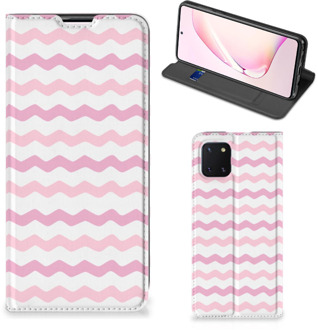 B2Ctelecom Hoesje ontwerpen Samsung Galaxy Note 10 Lite Smart Cover Waves Roze