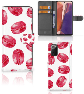 B2Ctelecom Hoesje ontwerpen Samsung Galaxy Note 20 GSM Hoesje Pink Macarons