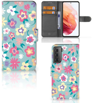 B2Ctelecom Hoesje ontwerpen Samsung Galaxy S21 GSM Cover Flower Power