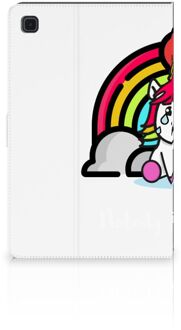 B2Ctelecom Hoesje Ontwerpen Samsung Galaxy Tab A7 (2020) Cover met Standaard Unicorn Nobody