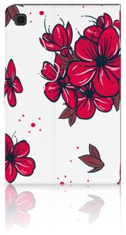 B2Ctelecom Hoesje Ontwerpen Samsung Galaxy Tab A7 (2020) Tablet Hoes met Standaard Blossom Red