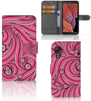 B2Ctelecom Hoesje ontwerpen Samsung Galaxy Xcover 5 GSM Hoesje Swirl Pink