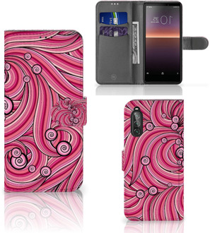 B2Ctelecom Hoesje ontwerpen Sony Xperia 10 II GSM Hoesje Swirl Pink