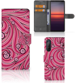 B2Ctelecom Hoesje ontwerpen Sony Xperia 5II GSM Hoesje Swirl Pink