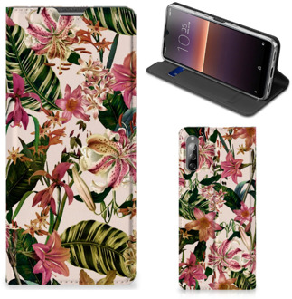 B2Ctelecom Hoesje ontwerpen Sony Xperia L4 Smart Cover Valentijn Cadeautje Vrouw Bloemen