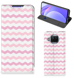 B2Ctelecom Hoesje ontwerpen Xiaomi Mi 10T Lite Smart Cover Waves Roze