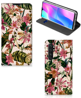 B2Ctelecom Hoesje ontwerpen Xiaomi Mi Note 10 Lite Smart Cover Valentijn Cadeautje Vrouw Bloemen