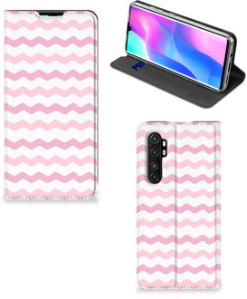 B2Ctelecom Hoesje ontwerpen Xiaomi Mi Note 10 Lite Smart Cover Waves Roze