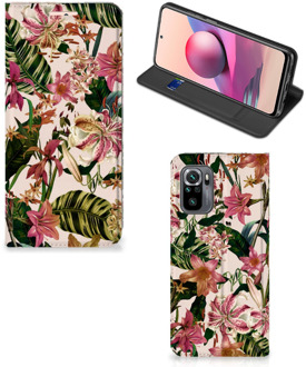 B2Ctelecom Hoesje ontwerpen Xiaomi Redmi Note 10 4G | 10S Smart Cover Valentijn Cadeautje Vrouw Bloemen