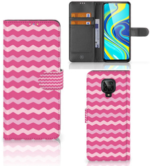 B2Ctelecom Hoesje ontwerpen Xiaomi Redmi Note 9 Pro | Note 9S GSM Hoesje ontwerpen Waves Pink