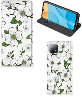 B2Ctelecom Hoesje OPPO A15 Book Case Dogwood Flowers