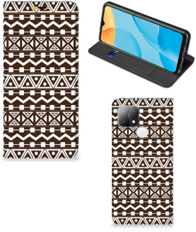 B2Ctelecom Hoesje OPPO A15 Bookcase Aztec Brown