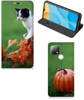 B2Ctelecom Hoesje OPPO A15 Flip Case Kitten