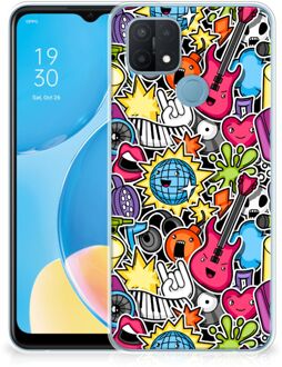 B2Ctelecom Hoesje OPPO A15 Telefoon Hoesje Punk Rock