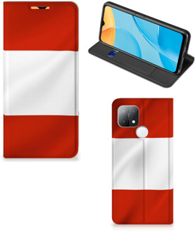 B2Ctelecom Hoesje OPPO A15 Telefoonhoesje met Naam Oostenrijkse Vlag