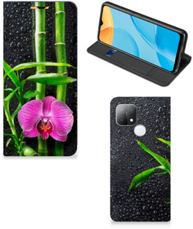 B2Ctelecom Hoesje OPPO A15 Wallet Bookcase Orchidee