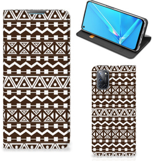 B2Ctelecom Hoesje OPPO A52 | A72 Bookcase Aztec Brown