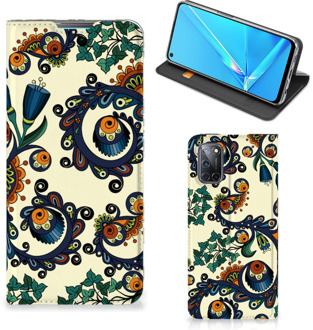 B2Ctelecom Hoesje OPPO A52 | A72 Bookcase Barok Flower