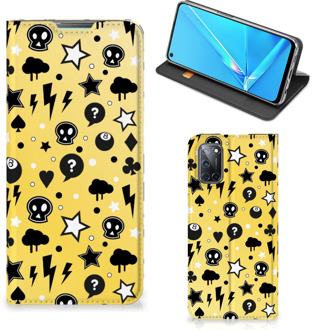 B2Ctelecom Hoesje OPPO A52 | A72 Wallet Case met Pasjeshouder Punk Yellow