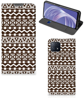 B2Ctelecom Hoesje OPPO A73 5G Bookcase Aztec Brown