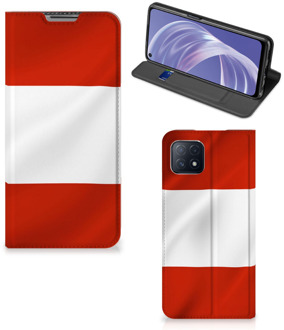 B2Ctelecom Hoesje OPPO A73 5G Telefoonhoesje met Naam Oostenrijkse Vlag