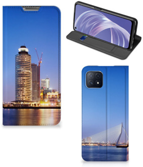 B2Ctelecom Hoesje OPPO A73 5G Telefoonhoesje Tekst Erasmusbrug Rotterdam