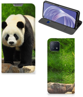 B2Ctelecom Hoesje OPPO A73 5G Telefoontas Panda