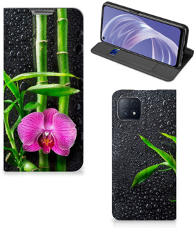 B2Ctelecom Hoesje OPPO A73 5G Wallet Bookcase Orchidee