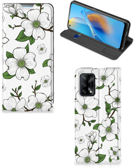 B2Ctelecom Hoesje OPPO A74 4G Book Case Dogwood Flowers