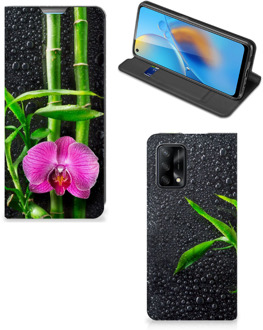 B2Ctelecom Hoesje OPPO A74 4G Wallet Bookcase Orchidee