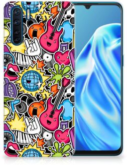 B2Ctelecom Hoesje OPPO A91 Telefoon Hoesje Punk Rock