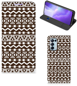 B2Ctelecom Hoesje OPPO Find X3 Lite Bookcase Aztec Brown