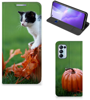 B2Ctelecom Hoesje OPPO Find X3 Lite Flip Case Kitten