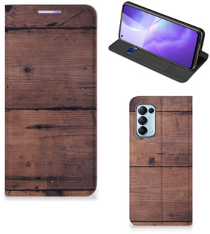 B2Ctelecom Hoesje OPPO Find X3 Lite Leuk Case Old Wood