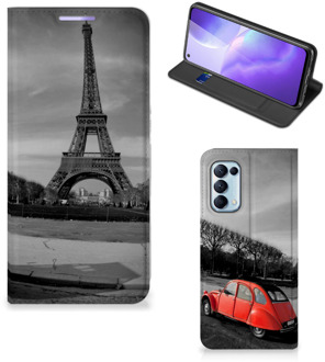 B2Ctelecom Hoesje OPPO Find X3 Lite Wallet Case Eiffeltoren Parijs