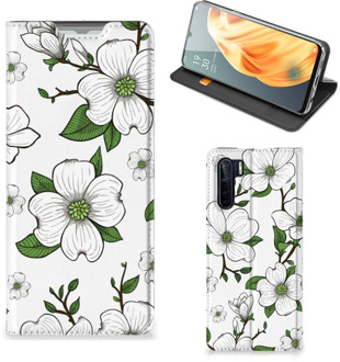 B2Ctelecom Hoesje OPPO Reno3 | A91 Book Case Dogwood Flowers