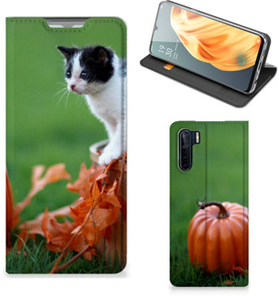 B2Ctelecom Hoesje OPPO Reno3 | A91 Flip Case Kitten