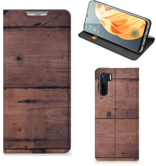 B2Ctelecom Hoesje OPPO Reno3 | A91 Leuk Case Old Wood