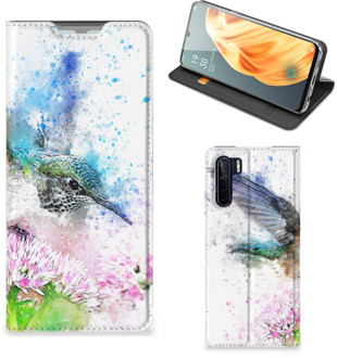 B2Ctelecom Hoesje OPPO Reno3 | A91 Wallet Book Case Vogel