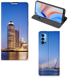 B2Ctelecom Hoesje OPPO Reno4 Pro 5G Telefoonhoesje Tekst Erasmusbrug Rotterdam